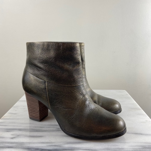 Cole Haan Cassidy Metallic Bronze Ankle Booties - Picture 3 of 7